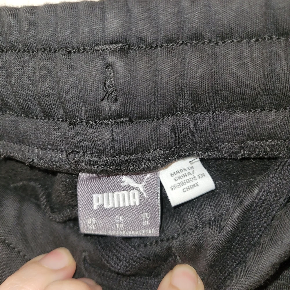 Puma Mens Black Sweatpants with Logo Size XL